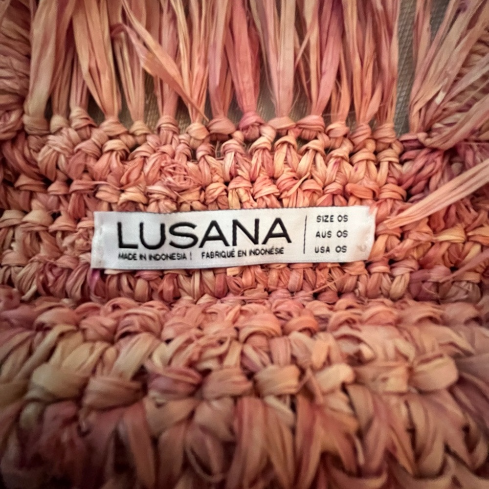 NWT Anthropologie Lusana Maris All Natural Handmade Eco Palm Leaf Bag Medium - Picture 4 of 6